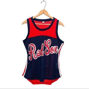 G-III | Boston Red Sox Open Hole Mesh Jersey Sleeveless Tank Top